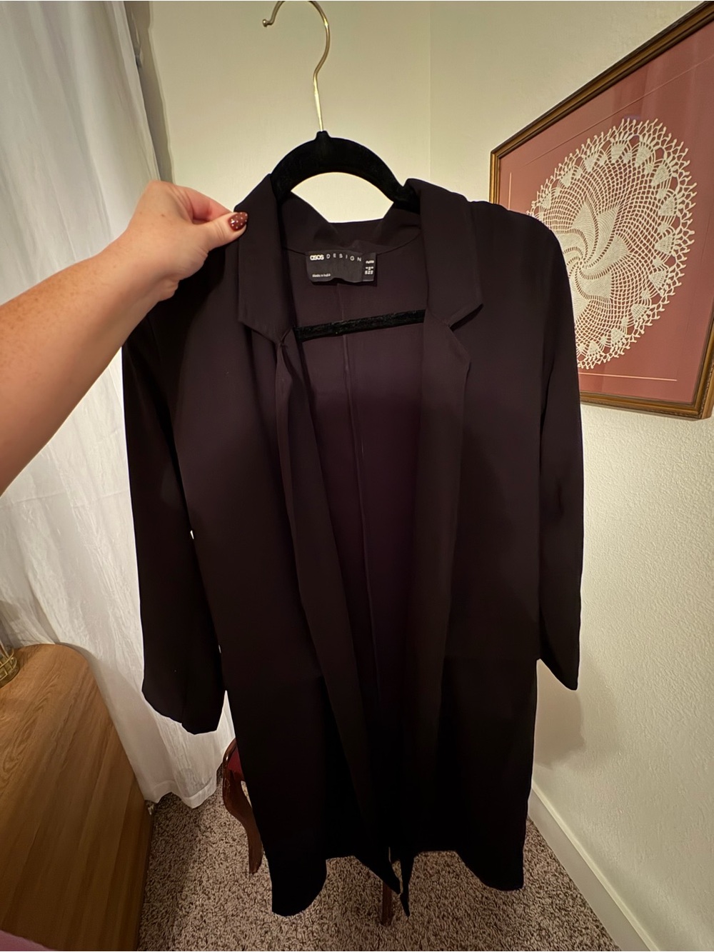 ASOS Black Longline Blazer Jacket